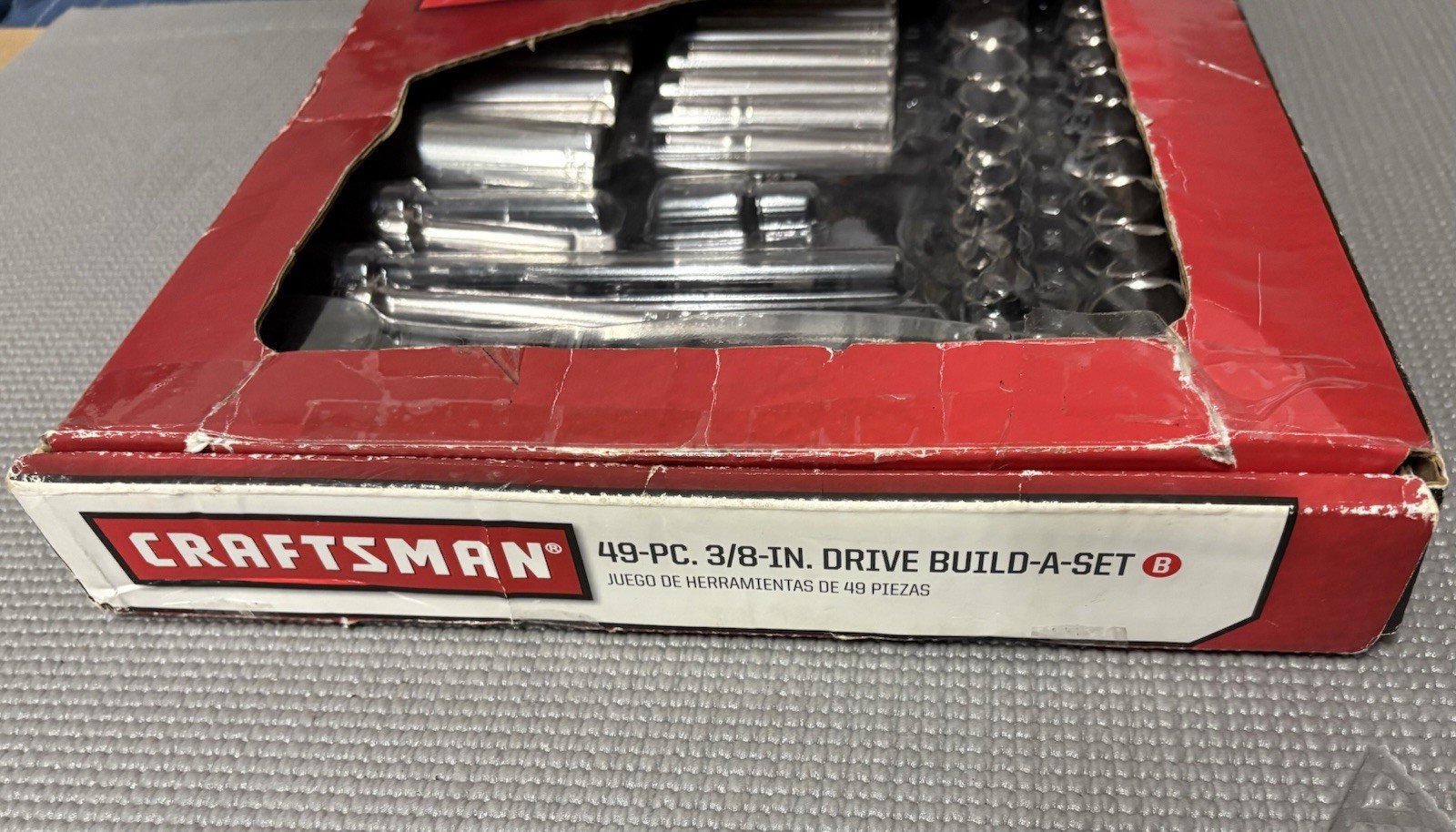 NOS Sears Craftsman 49pc 3/8” Drive Build-A-Set 34271 USA Low Profile Ratchet