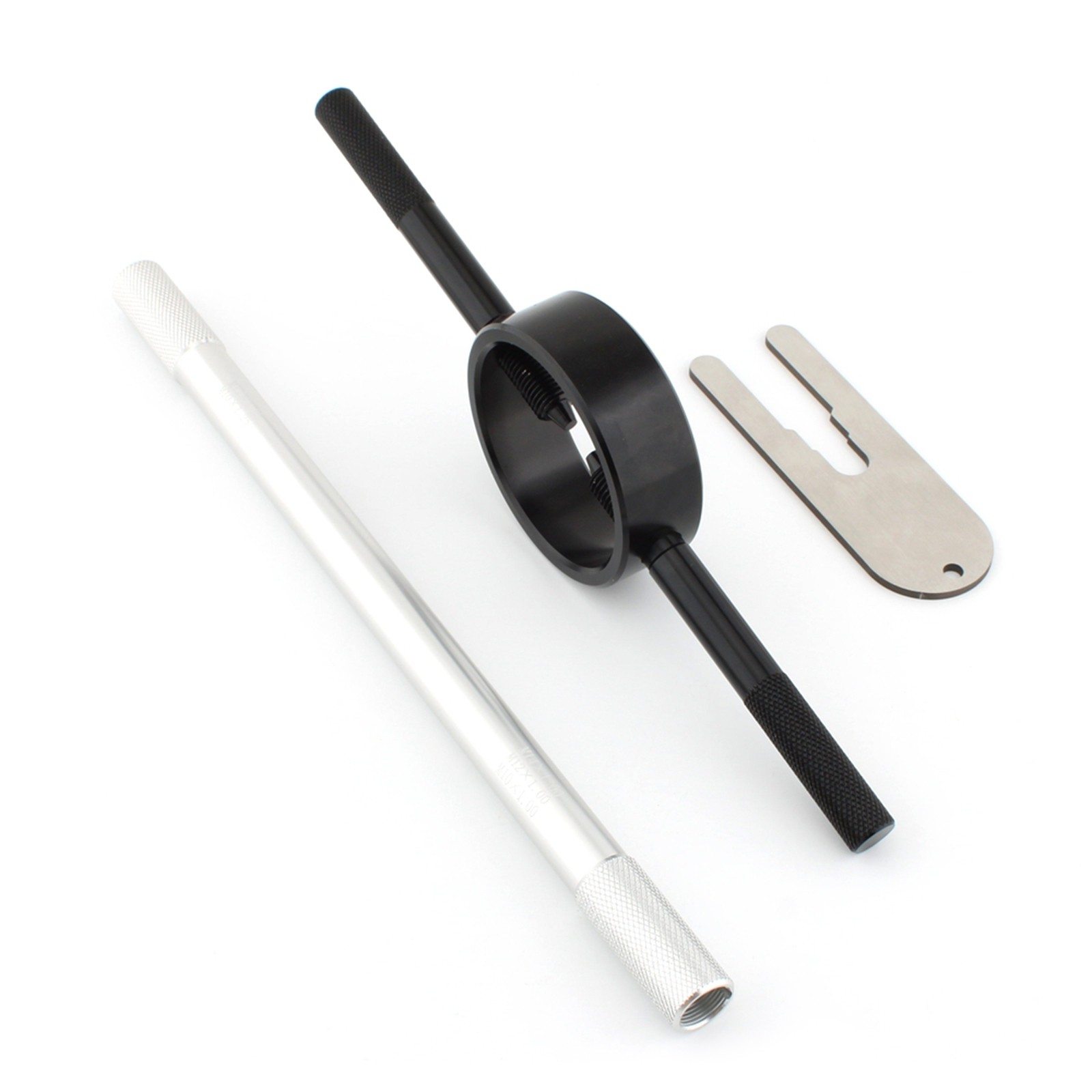 Fork Spring Compressor Adjustable Tool for Motorcycle Maintenance Silver+Black
