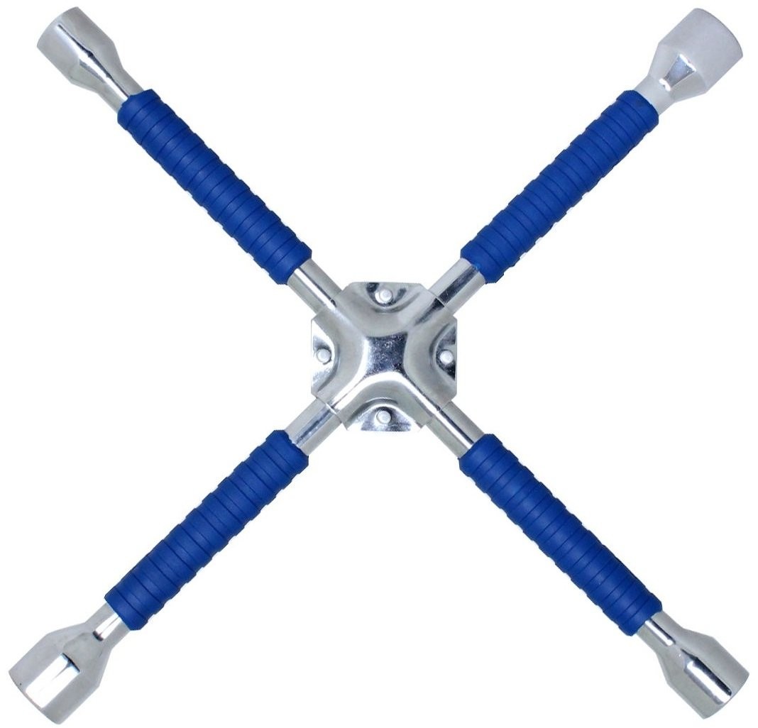 16 Inch Universal Heavy Duty Lug Wrench Non Slip 4 Way Tire Iron Wrench