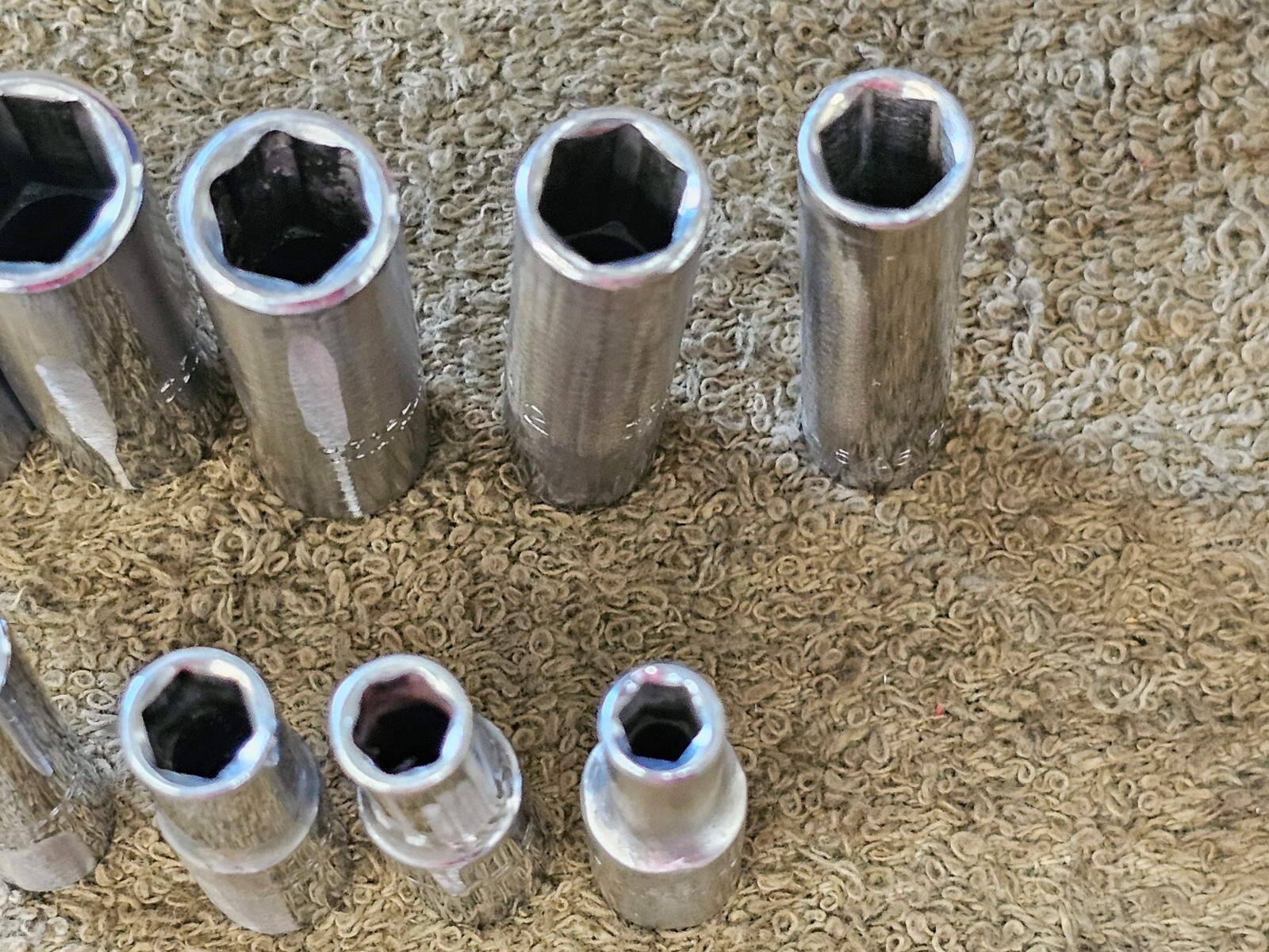 9 Proto Professional Deep Well Long Socket 1/4″ Drive Sae Set 1/2 3/8 3/16 4716L