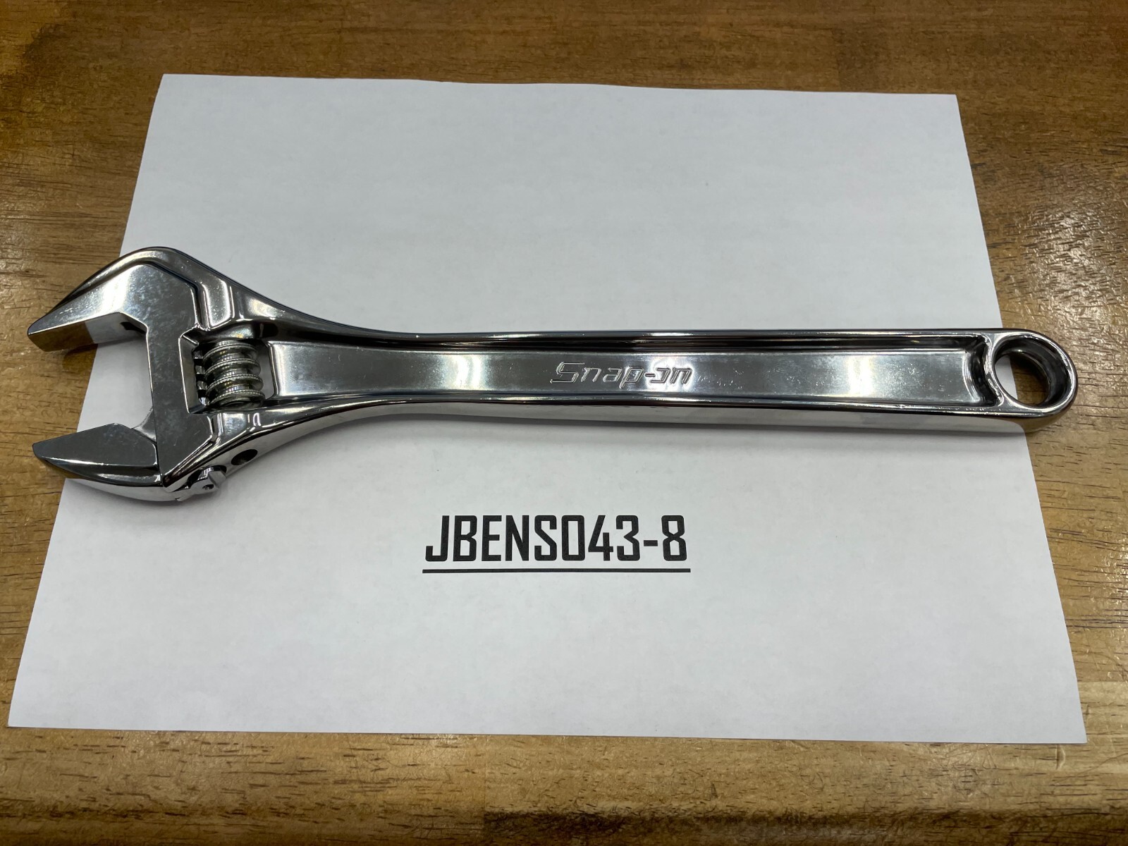 Snap-on Tools NEW 12″ Length Chrome Smooth Jaw Adjustable Wrench AD12BA