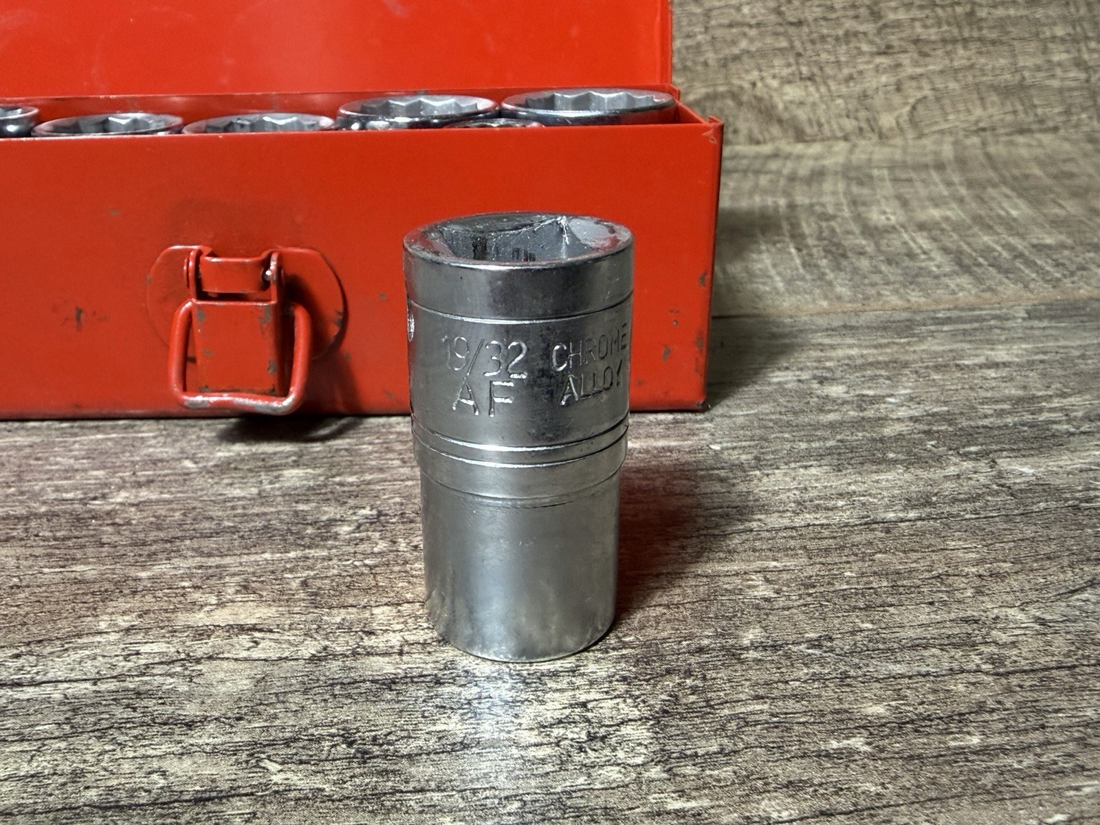 Vintage Gordon Socket Set 7/16 to 7/8 AF 10 Piece Set 1/2″ Drive 12 Point Hex