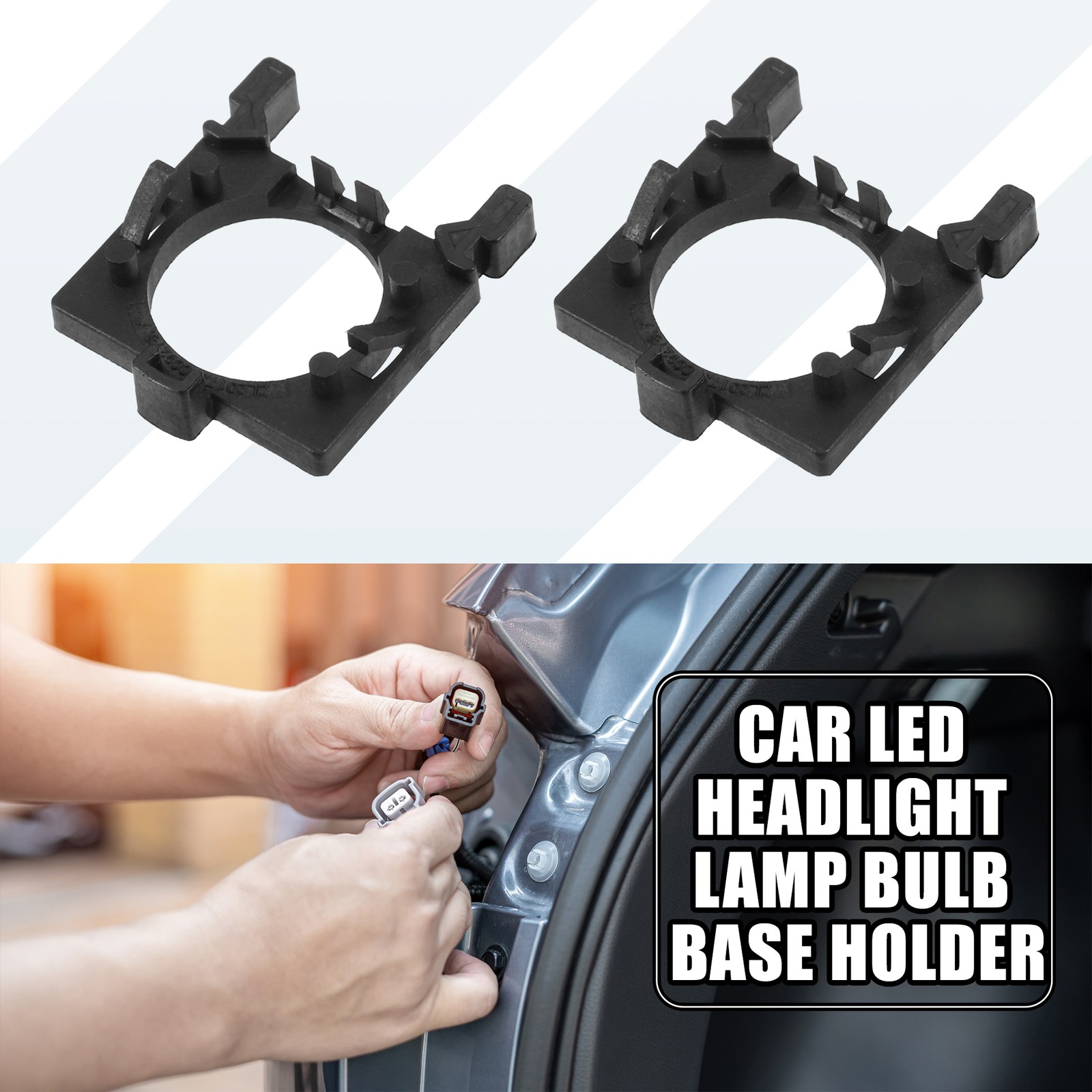 H7 Low Beam Car Led Headlight Lamp Bulb Base Holder for Ford Focus 1 Pair