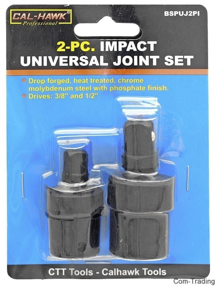 2pc Universal Impact Joint Set 3/8″ & 1/2″ DR. CR-MO Ball Type Swivel Socket