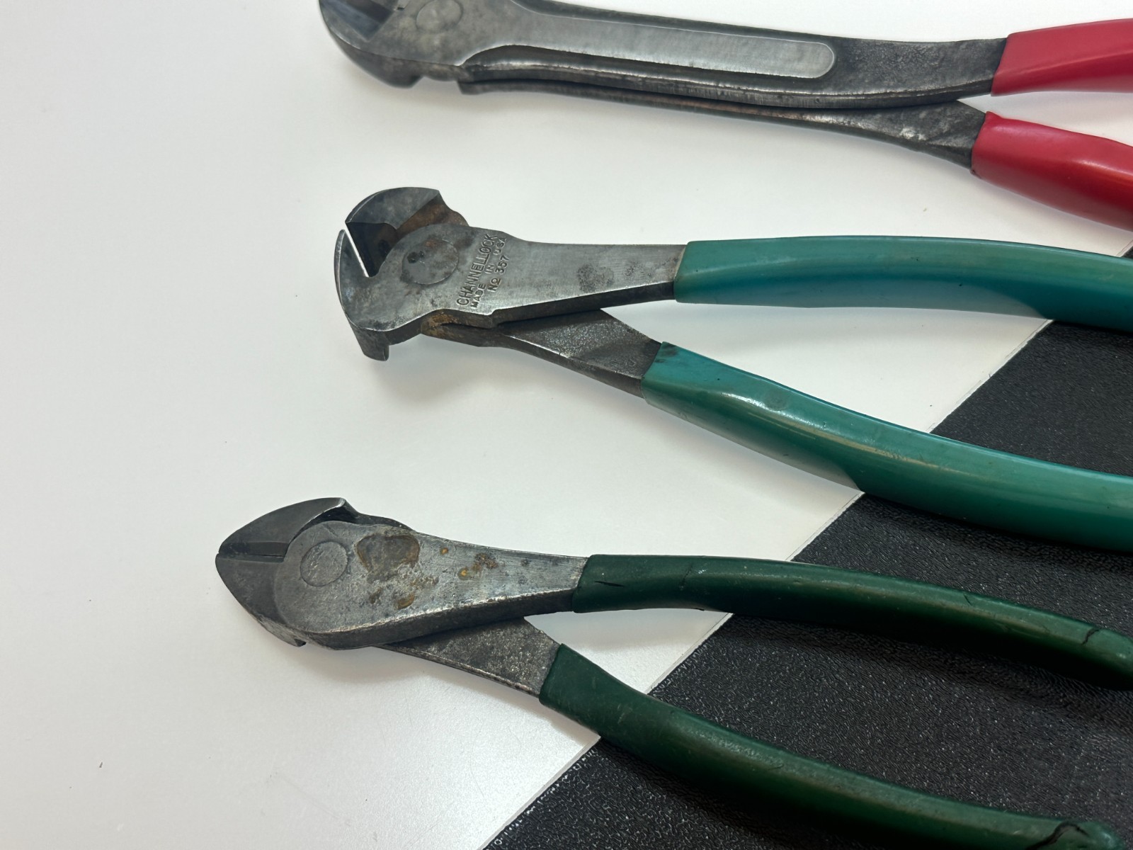 3pc Channellock 357 End Cutter Nippers, MAC 11” Long Reach & Diamond/SK Cutter