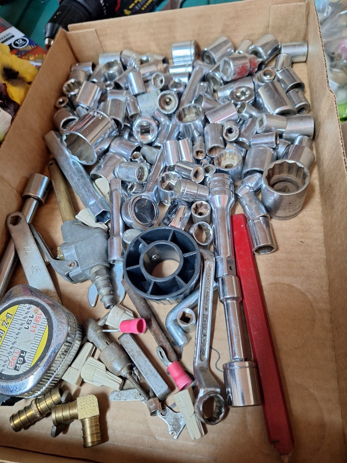 35 Lbs Mostly Sockets & Socket Wrenches Mixed Sizes And Brands