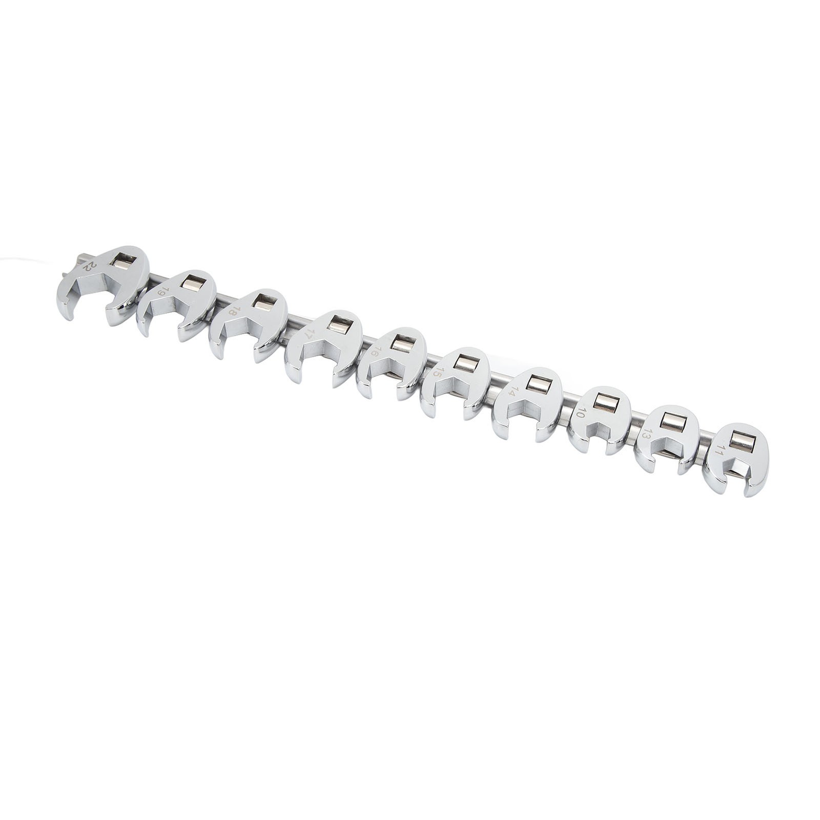 Car 10pcs Crows Foot Wrench Set 10mm To 22mm Sizes Metric Nut Wrench For 3/8in
