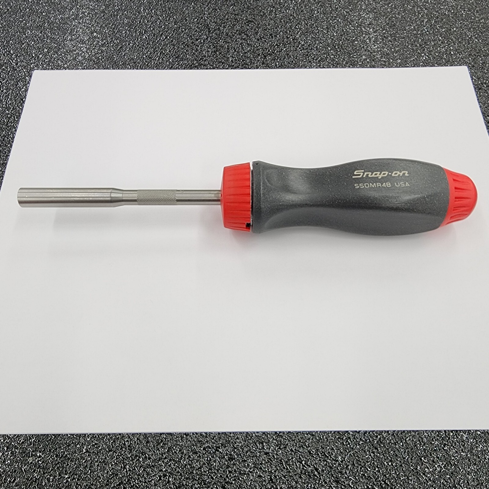 Snap-on Tools USA RARE DARK TITANIUM & RED Ratcheting Screwdriver SSDMR4BDT