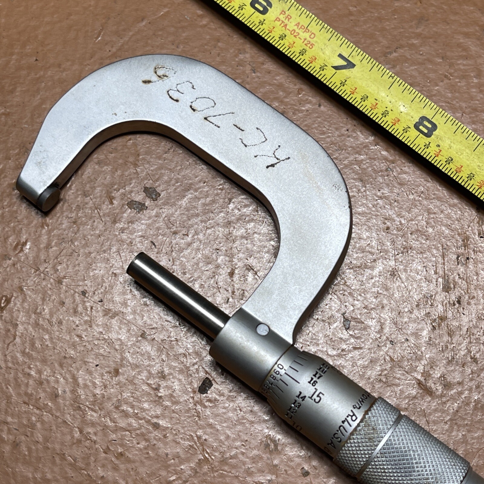 Brown & Sharpe USA 1 – 2 In Outside Micrometer – .0001″ Graduation 1” – 2”