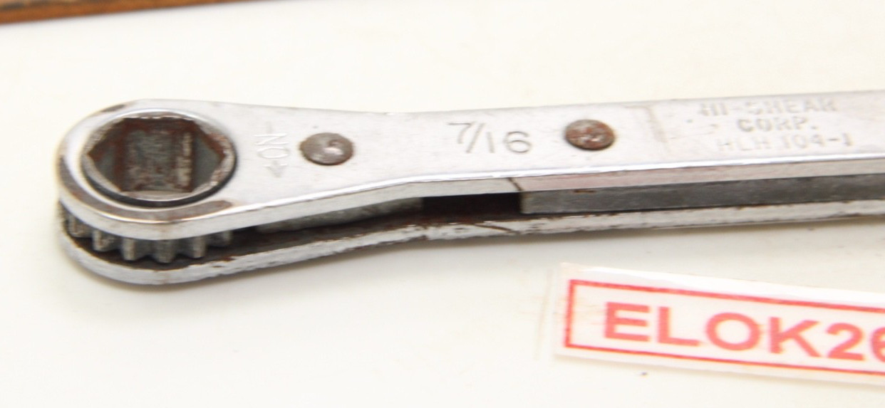 Hi-Shear HLH 104-1 7/16″ x 1/2” 6 Point SAE Ratcheting Box Wrench