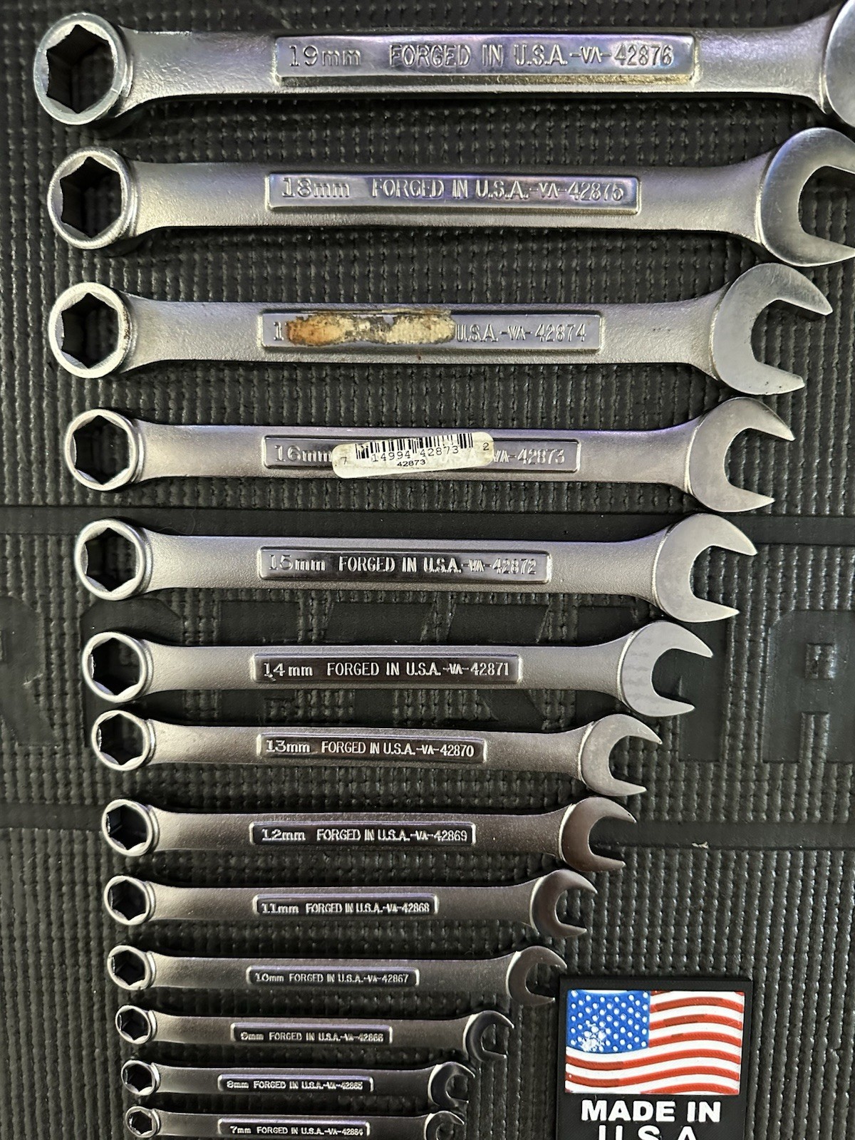 Craftsman USA 14pc METRIC 6pt VA Combination Wrench Set 6mm – 19mm 44155