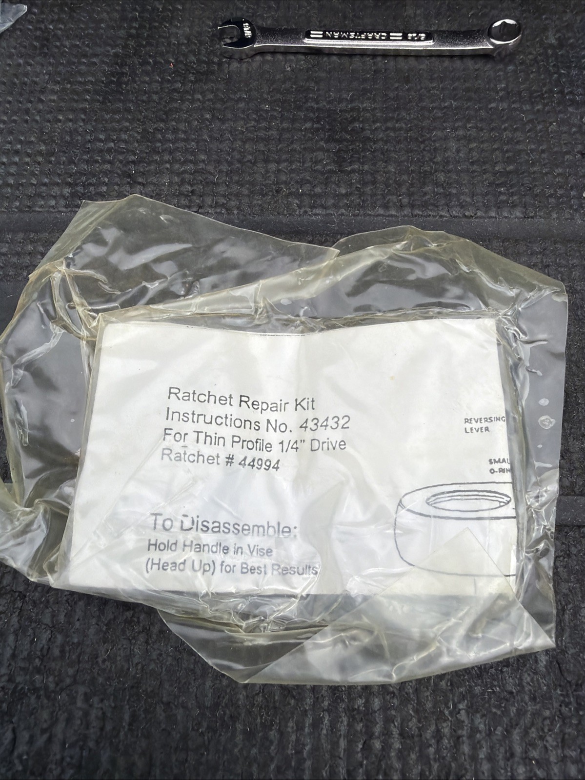 Sears Craftsman USA 43432 Ratchet Repair Kit For 44994 Thin Profile 1/4” Drive