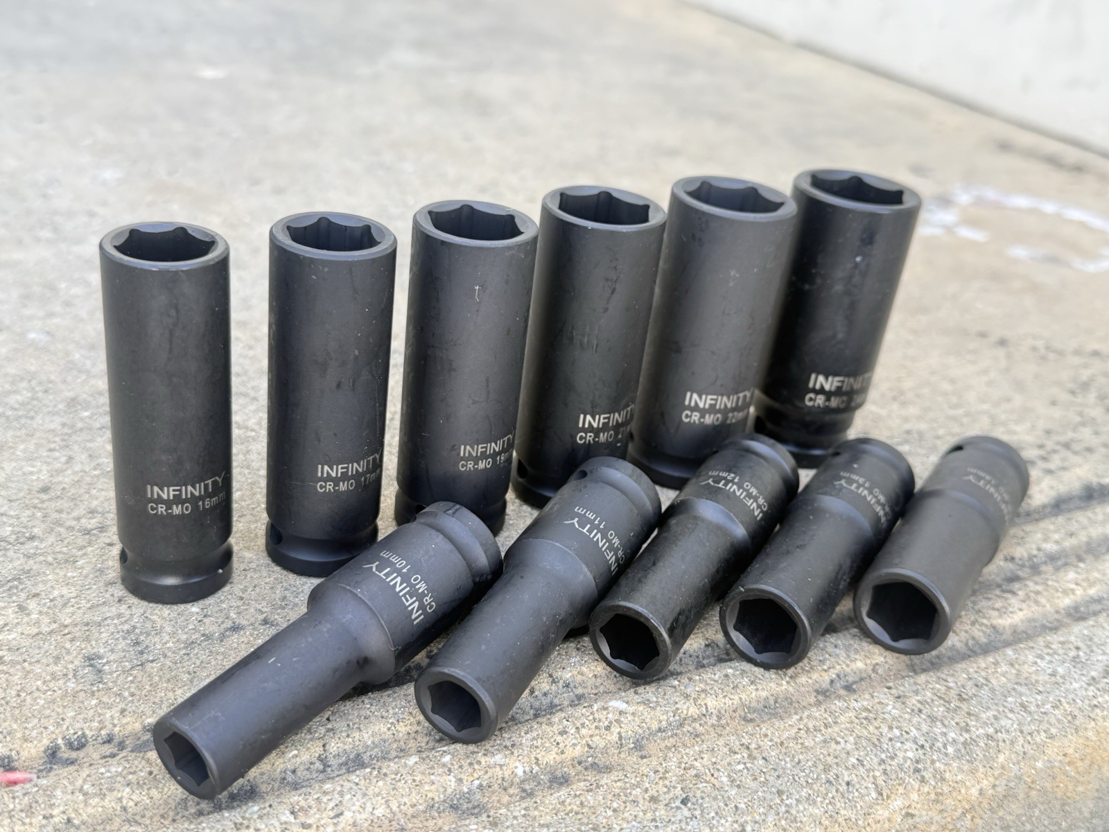 12PC 1/2″ Dr. Deep Impact Metric Socket Set 6 Point 10mm – 24 MM W/ CASE