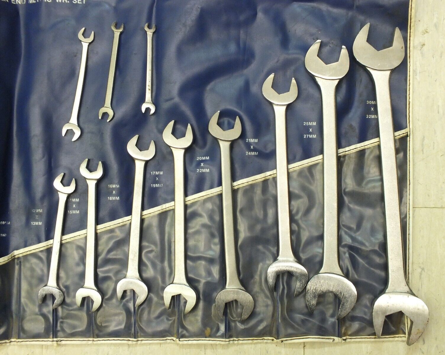 Bonney 5120-01-1148 11pc Double Open End Metric Wrench Complete Set USA Made