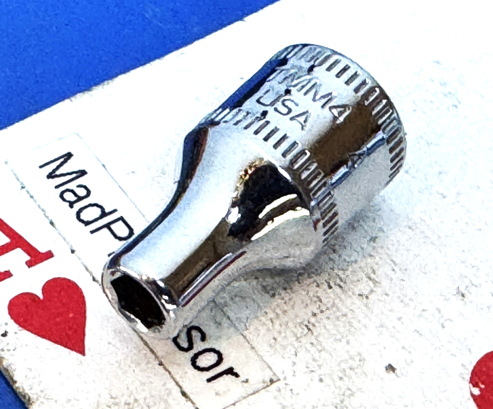 Snap-on tool USA 1/4″ drive Metric 4mm Shallow 6-point Chrome Socket wrench TMM4