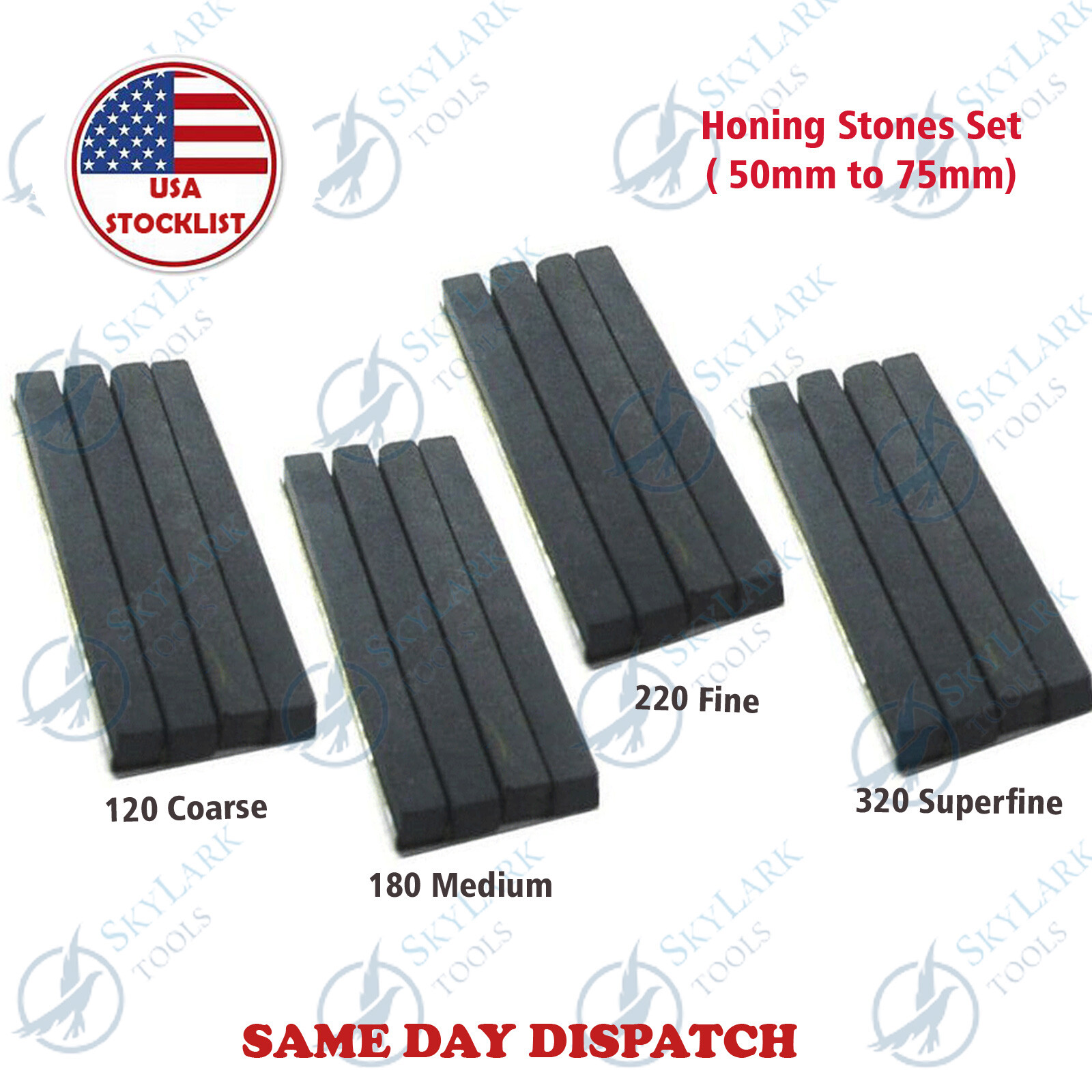 ALL SIZES BLOCK Cylinder Engine Hone Kit Stones for Honing Machines USA