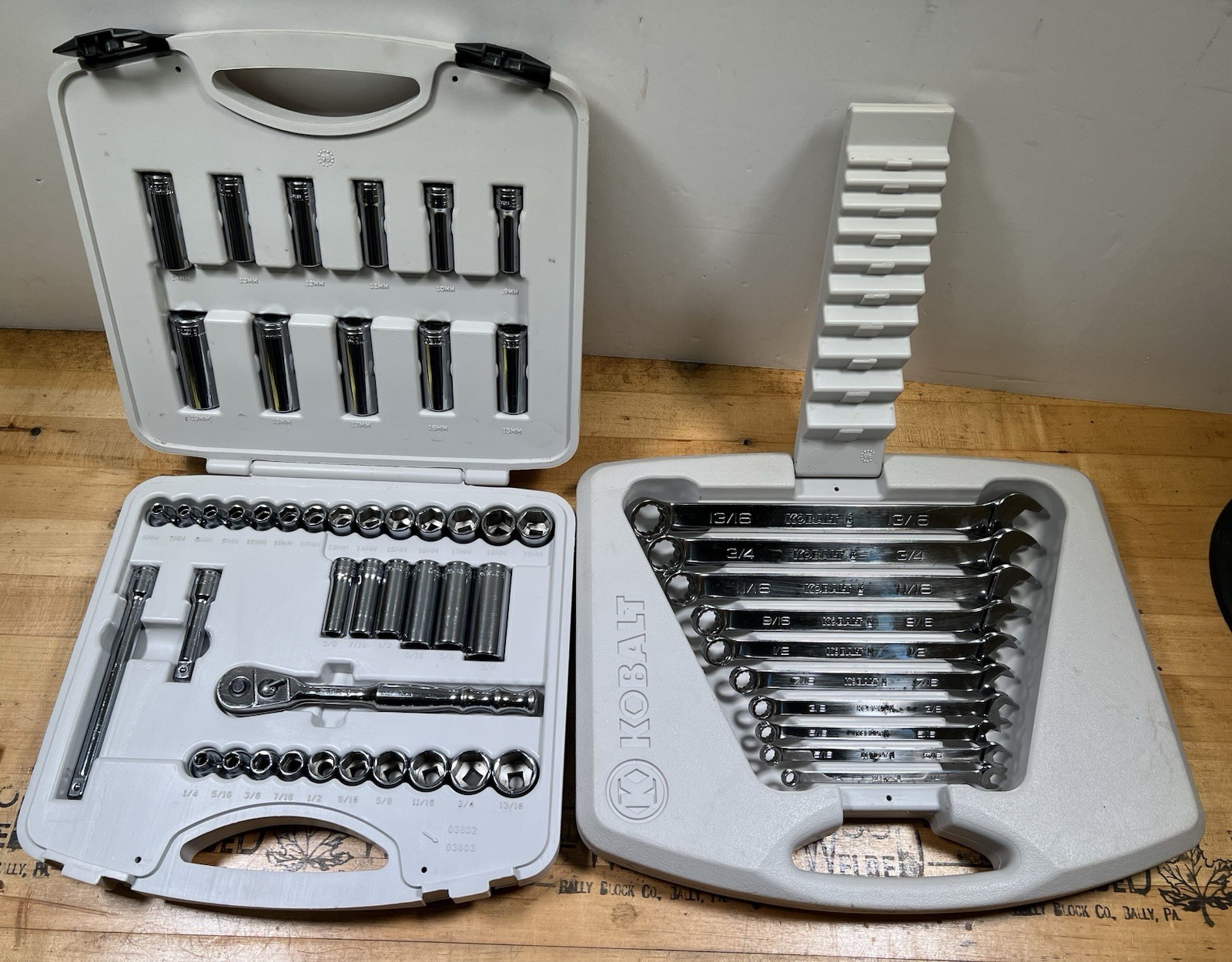 First Gen Kobalt by Snap-on 44 Pc SAE/Metric Socket Set & 10 Pc Wrench Set – USA