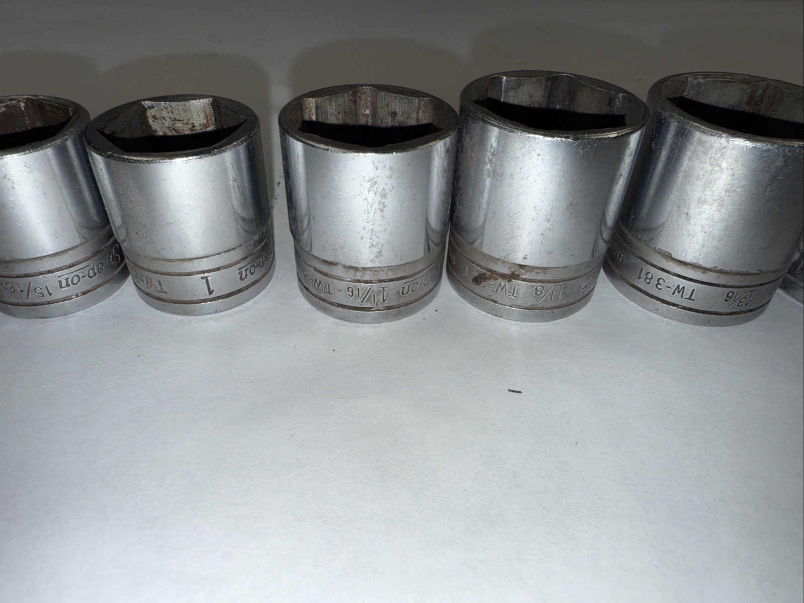 Snap On 1/2 6 Point Shallow Standard Socket Set 13 Pieces One Impact