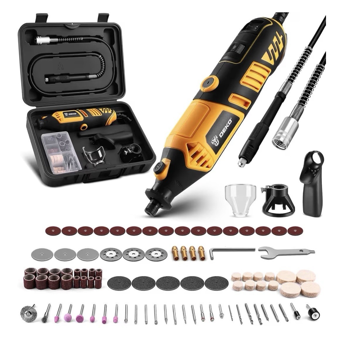 Power Rotary Tool Kit 170W: DEKOPRO 126pc Multi DIY Tool Kit for Wood/Metal New