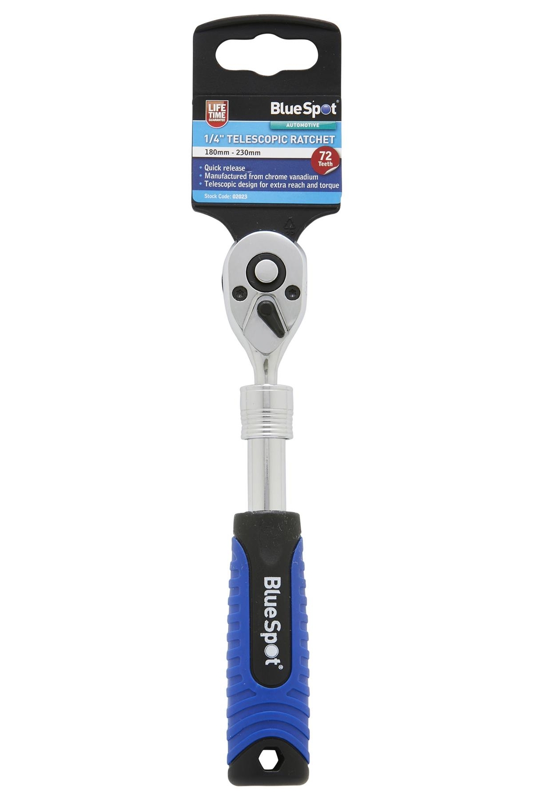 BlueSpot 3/8″ Drive Telescopic Ratchet Quick Release 72 Teeth 220mm-320mm