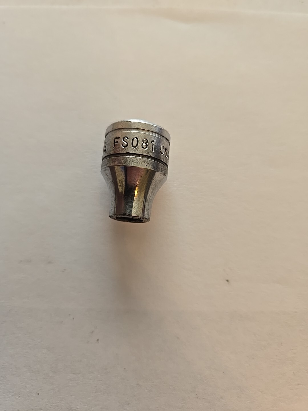 Snap On 3/8″ Drive 1/4″ 6PT SAE Shallow Chrome Socket FS081