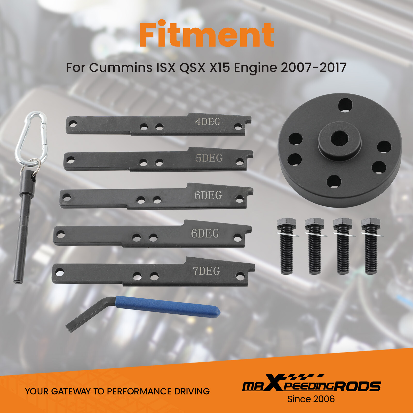 16PCS Cam Timing Tool Kit Fit Cummins ISX QSX X15 Engine 3163021 3163530 3163069