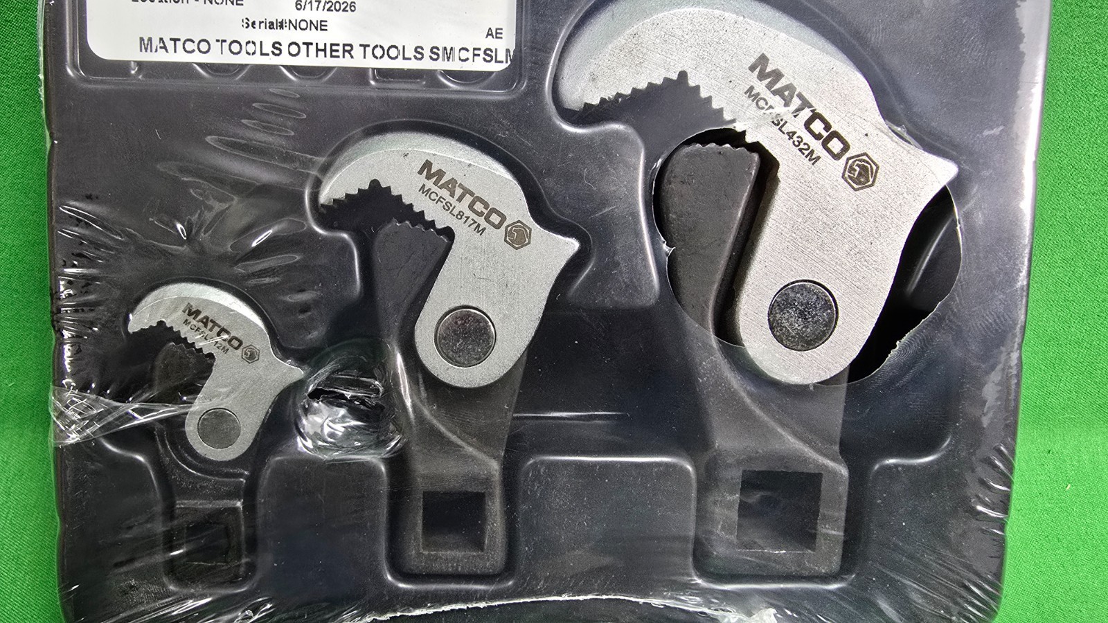 Matco Tools 3 Piece Spring Loaded Crowfoot Wrench Set SMCFSLM3 GOOD (E6)