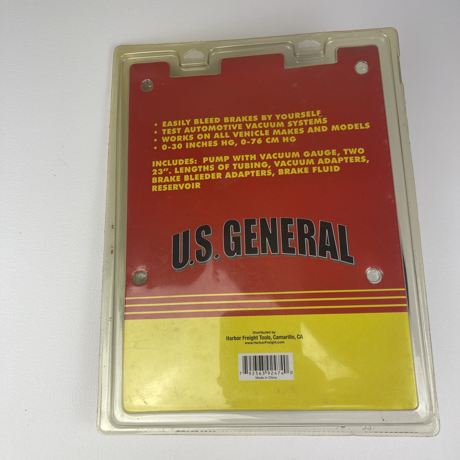 US General Brake Bleeder and Vacuum Pump Kit #92474 Car Auto Tool New