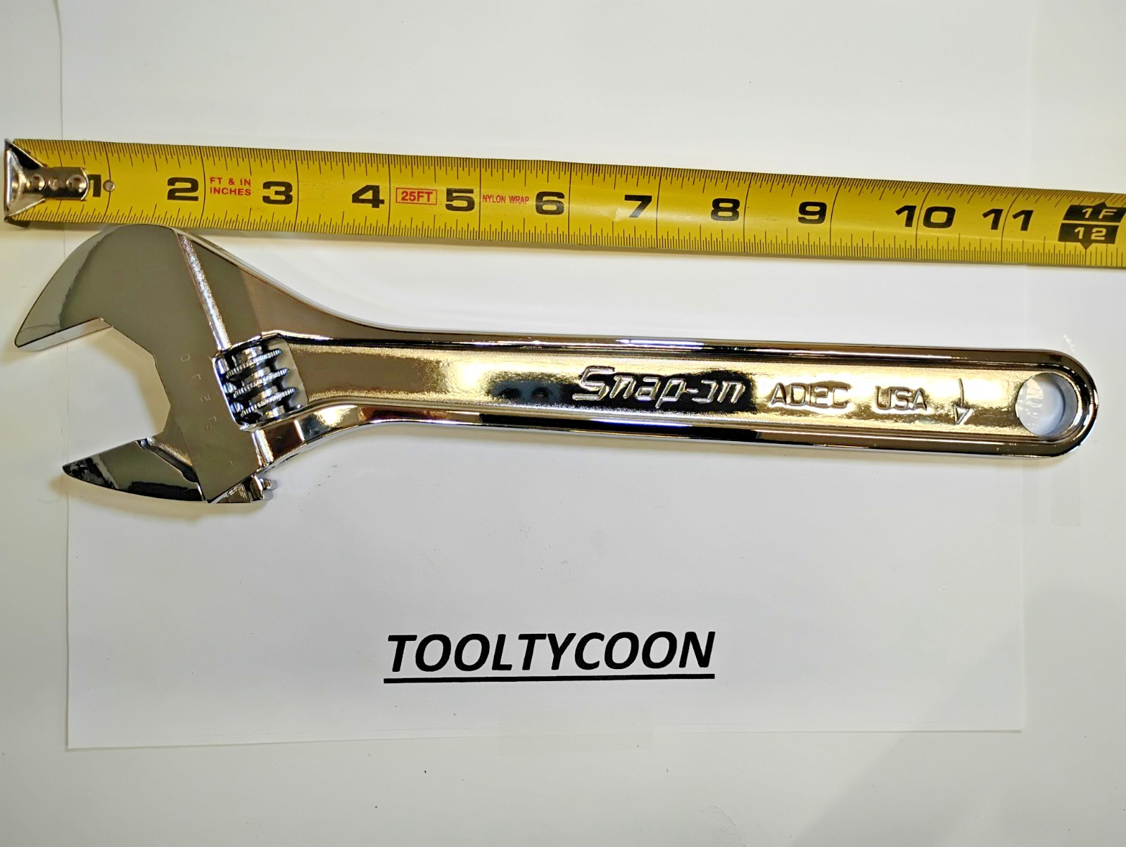Snap-On Tools SPAIN NEW 12″ ADJUSTABLE Wrench Chrome AD12C