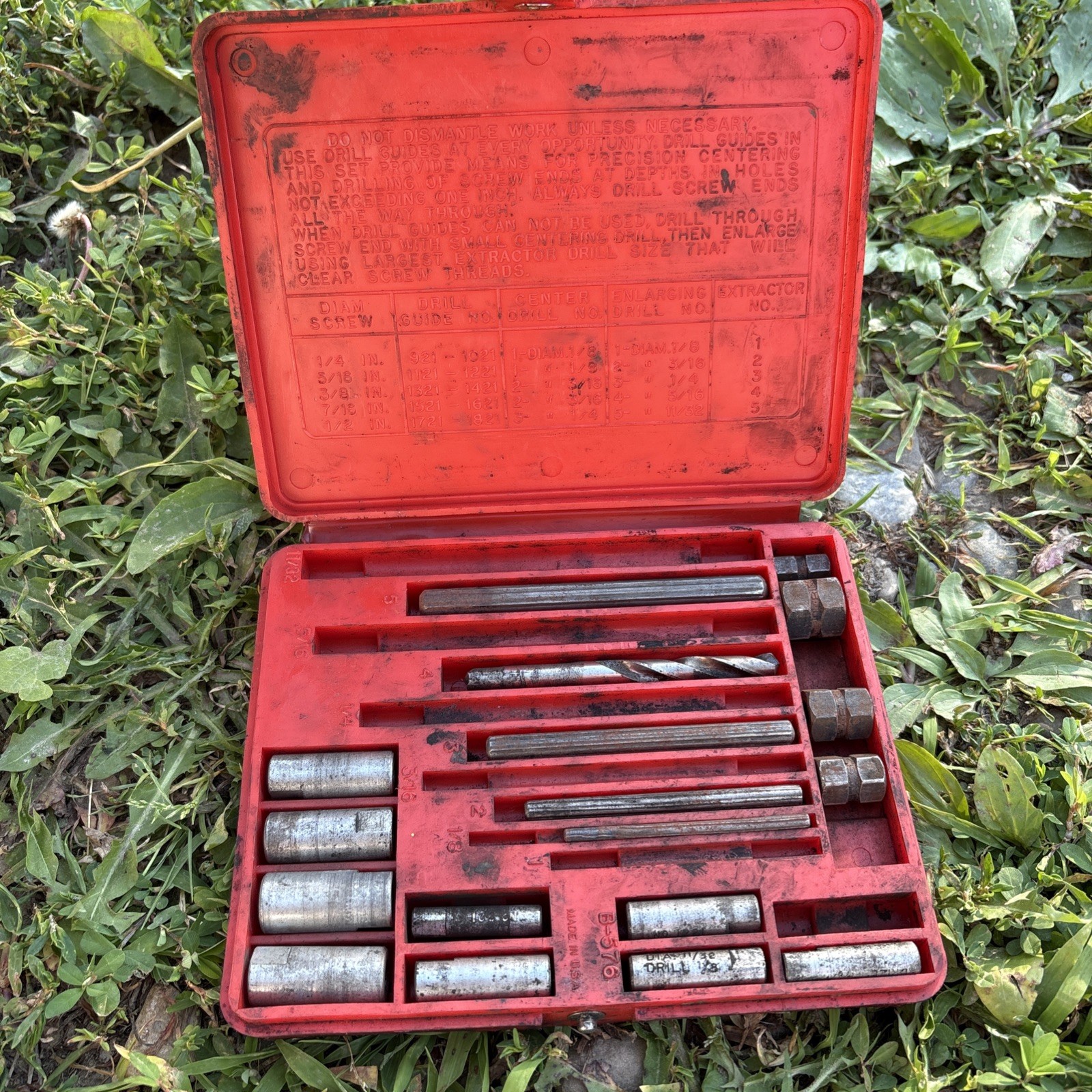 Blue Point Screw Extractor Set Snap On Tools 1020 Incomplete