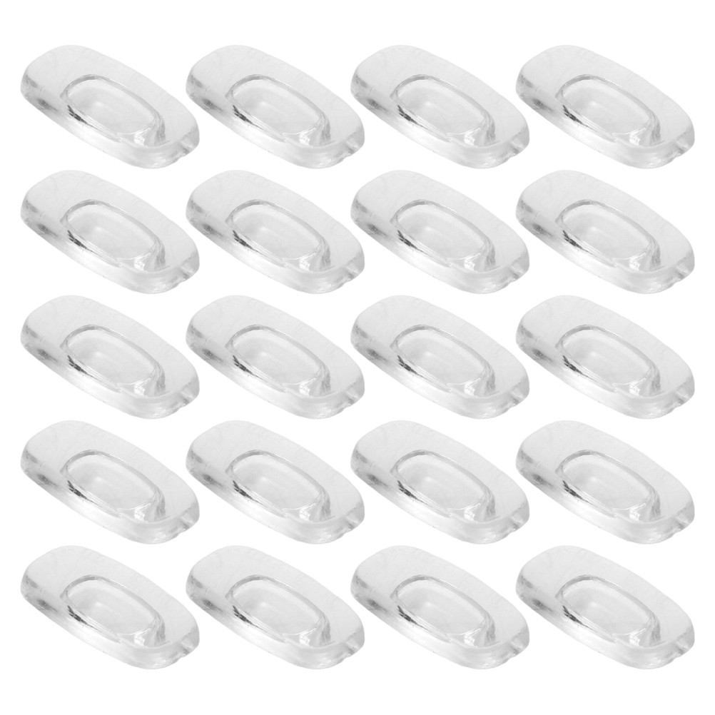 20 Pairs Eye Glass Nose Piece Pads Silicone for Eyewear Eyeglass Soft
