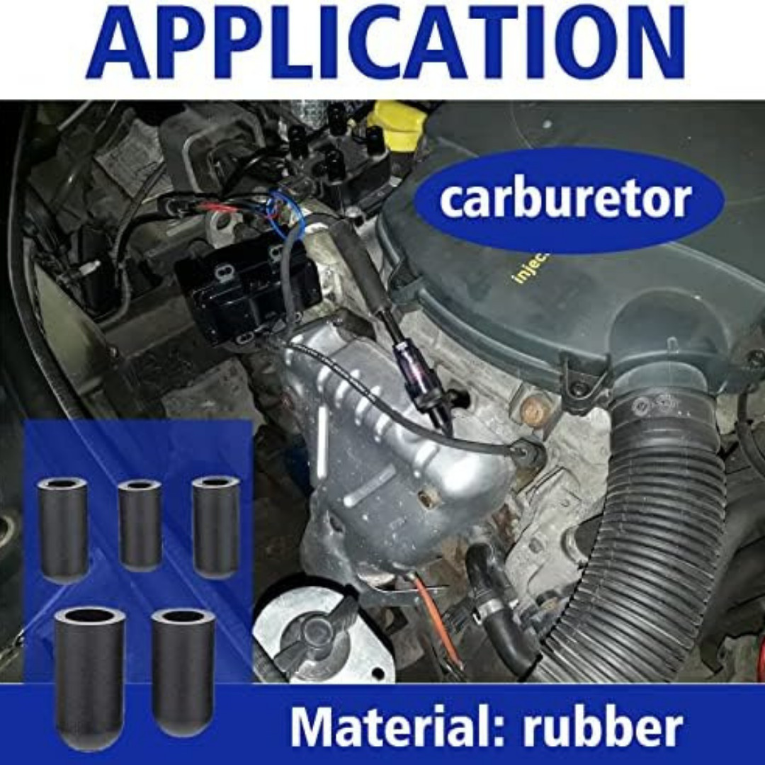 100 Pcs Carburetor & Vacuum Rubber Cap Plug Assortment Kit Intake Vacuum Lines