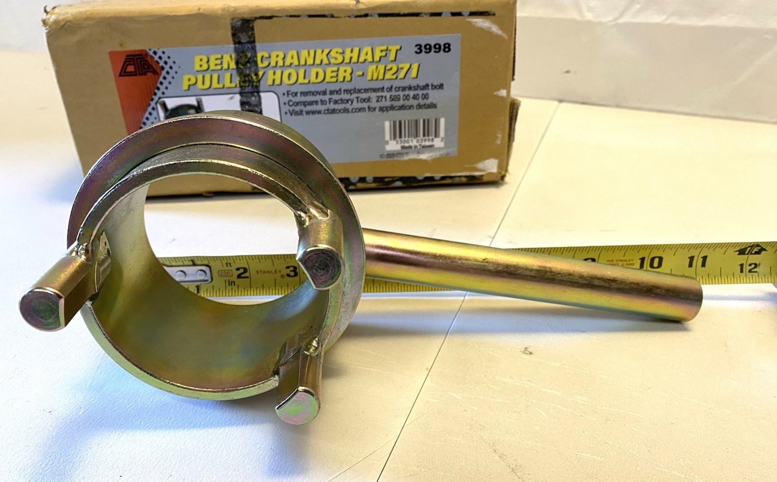 New Benz Crankshaft Pulley Holder CTA Tools M271 Open Box 3998 Made In USA