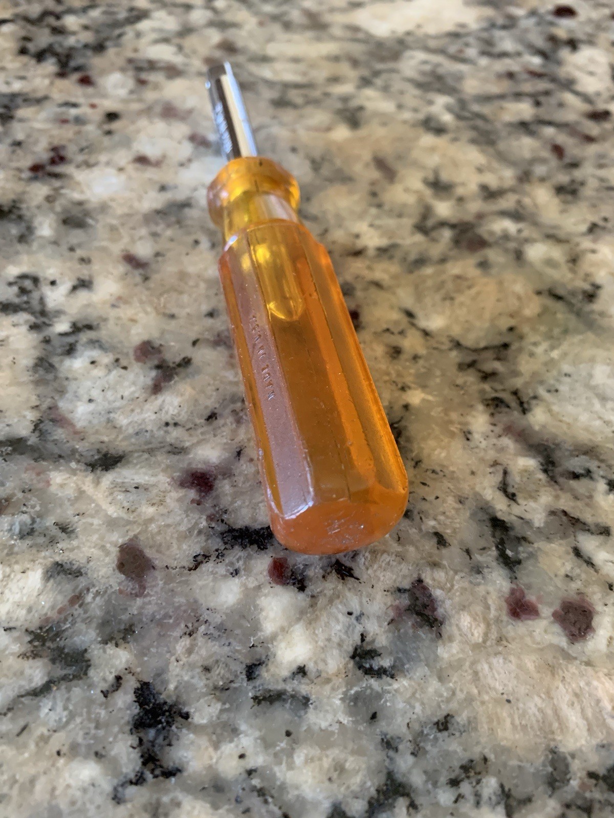 🟡 Vintage Super Snap-On TM4 1/4″ Socket Shank Driver CLEAR AMBER HANDLE