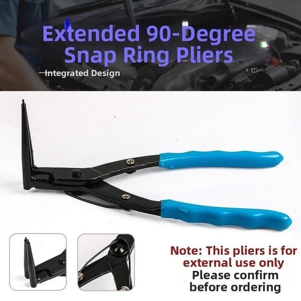 90 Degree Extended External Circlip Pliers for Deep Hole Snap Ring Removal Tool