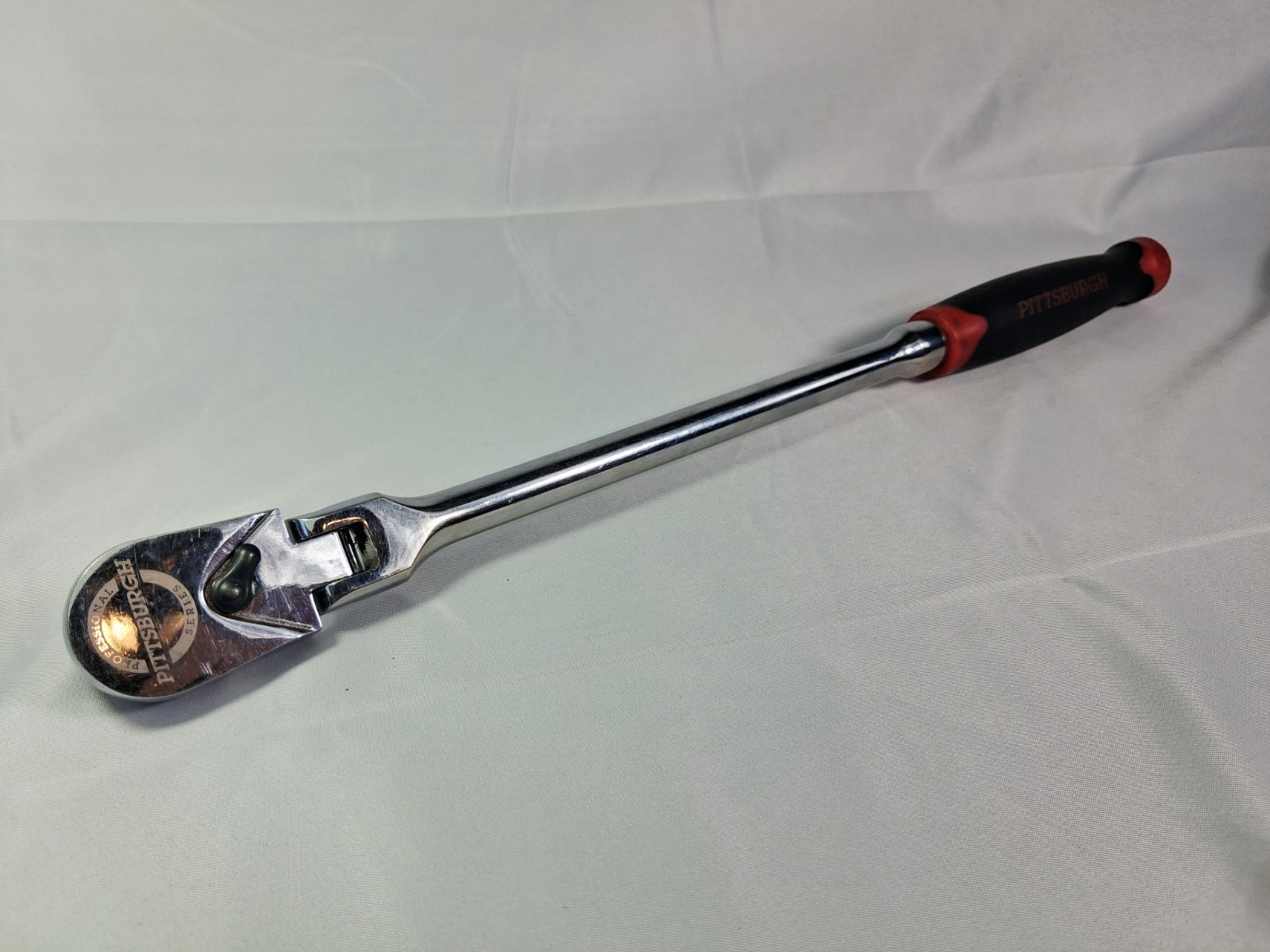 Pittsburgh Professional Series Flex Head Quick Release Ratchet Chrome Comfort…