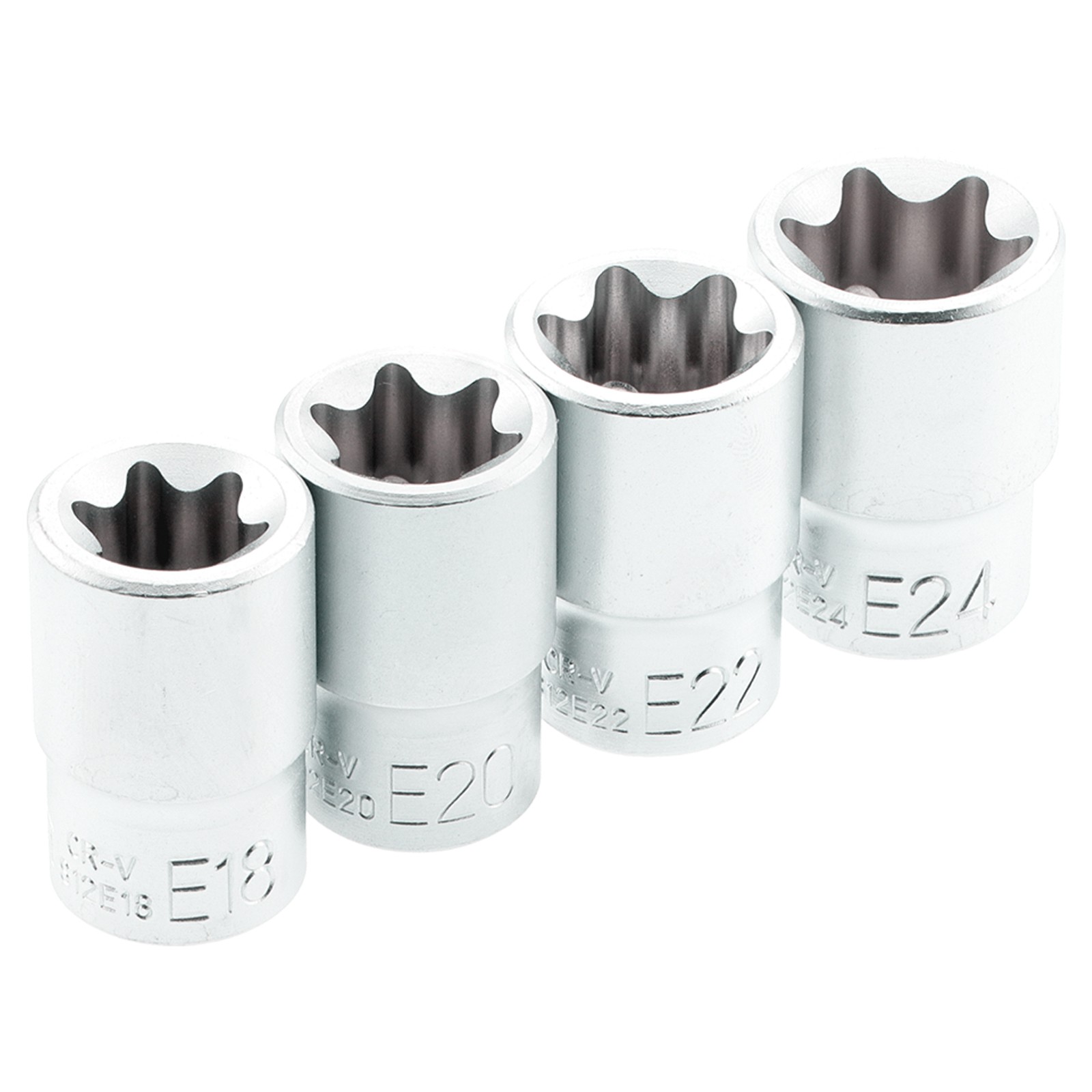 Internal External Socket Wrench Socket Set for Torx T15 – T60 & E4 – E24 with Joint