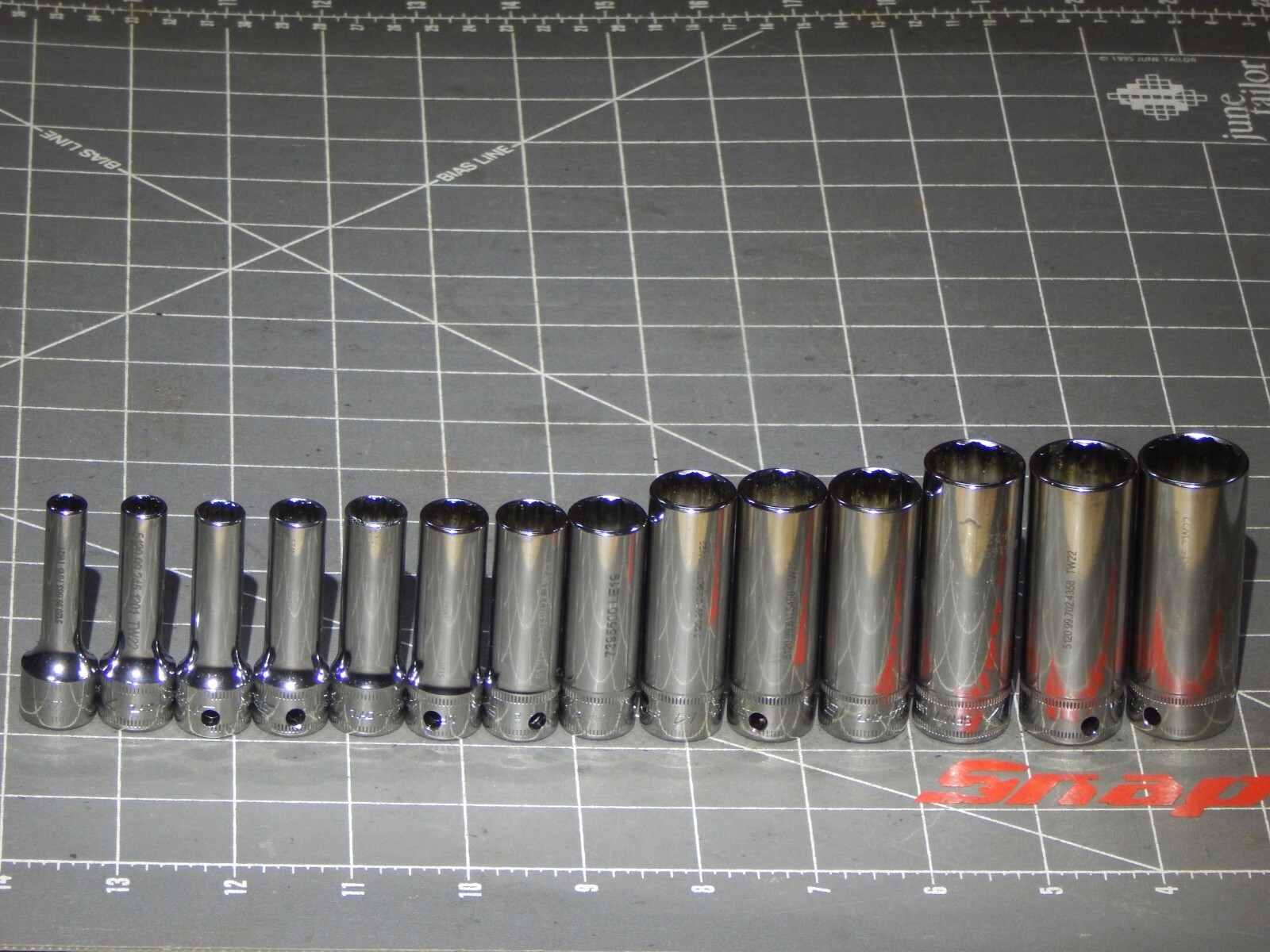 READ Snap On 14Pc Metric 3/8″ Drive Deep Socket Set 6MM 19MM SFM SFM6 12Pt Dr