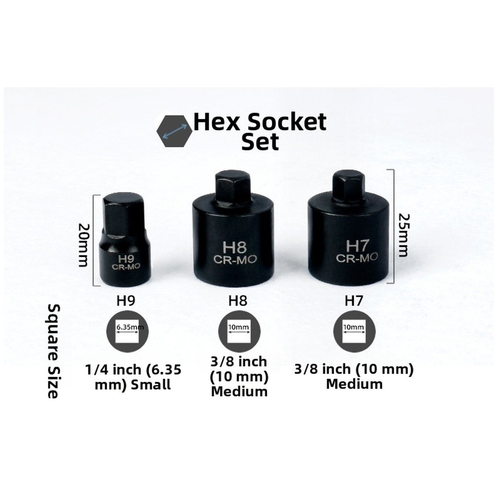 Brake Caliper Socket Brake Caliper Tool Chrome Vanadium Alloy Socket And Bit Set