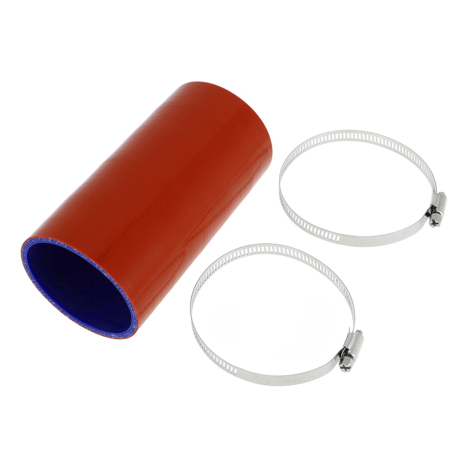 1 Set 68mm 2.68″ ID 150mm 5.91″ L 0° Red Blue Silicone Tube Auto Univ.