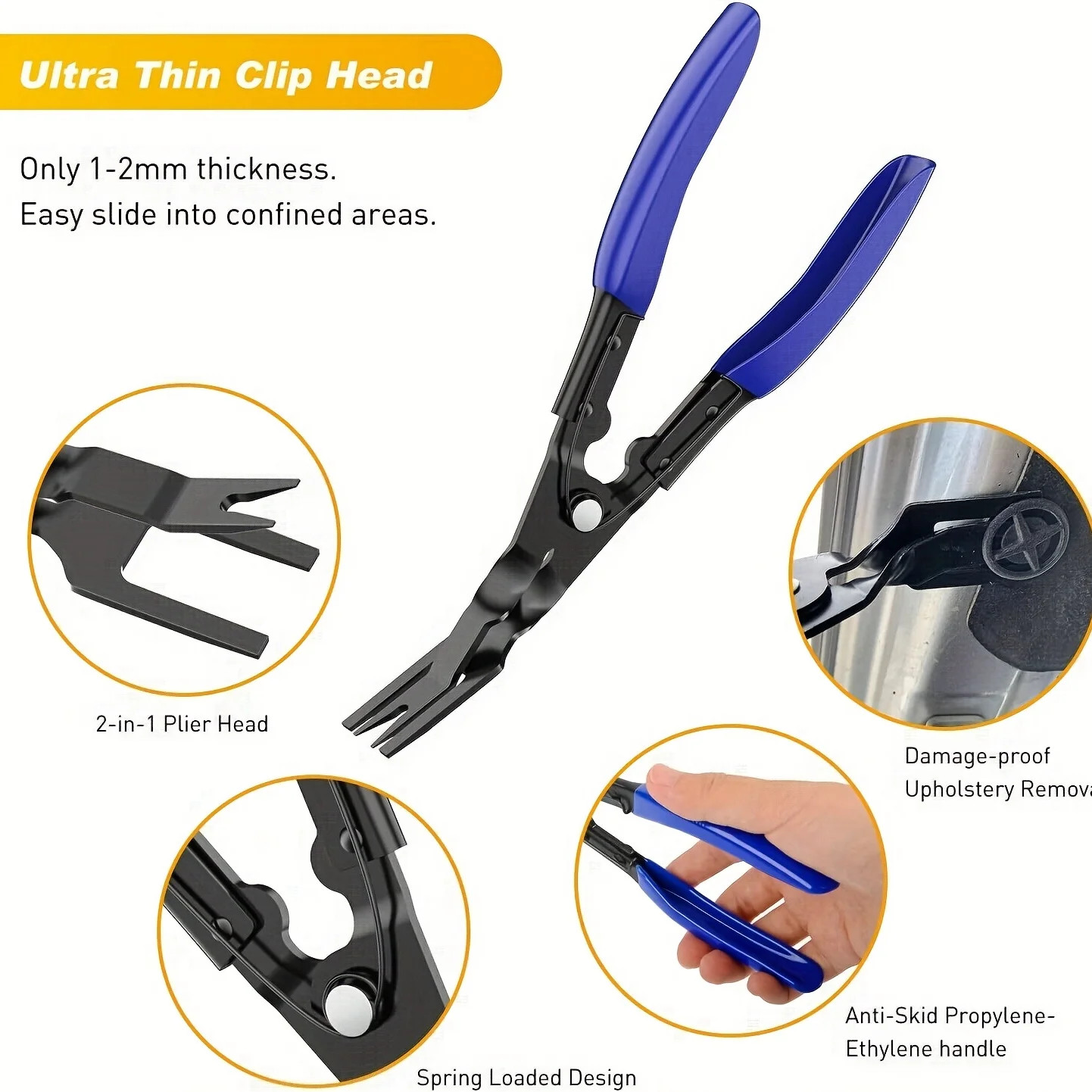 19Pcs Car Trim Removal Tool Set with Clip Pliers & Portable Storage Bag