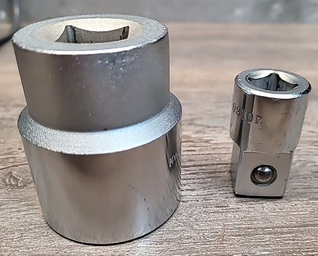 True-Craft 1-1/2″ Jumbo Socket 3/4″ Drive 12pt. # 61248+ Adaptor Made in Japan