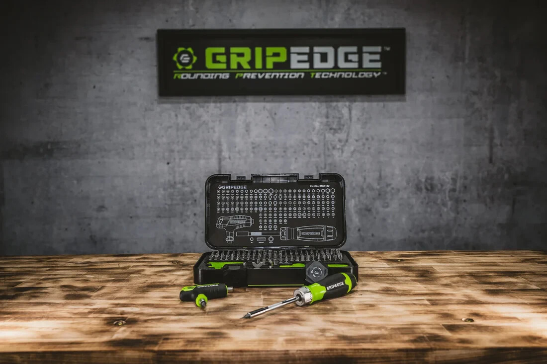 GripEdge Tools MBS132 132 Piece Multi-Bit Set R.P.T. for High Torque Performance
