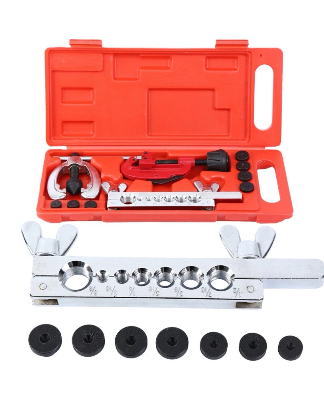 Double Flaring Brake Line Tool Kit Tubing Mini Pipe Cutter for Car Truck