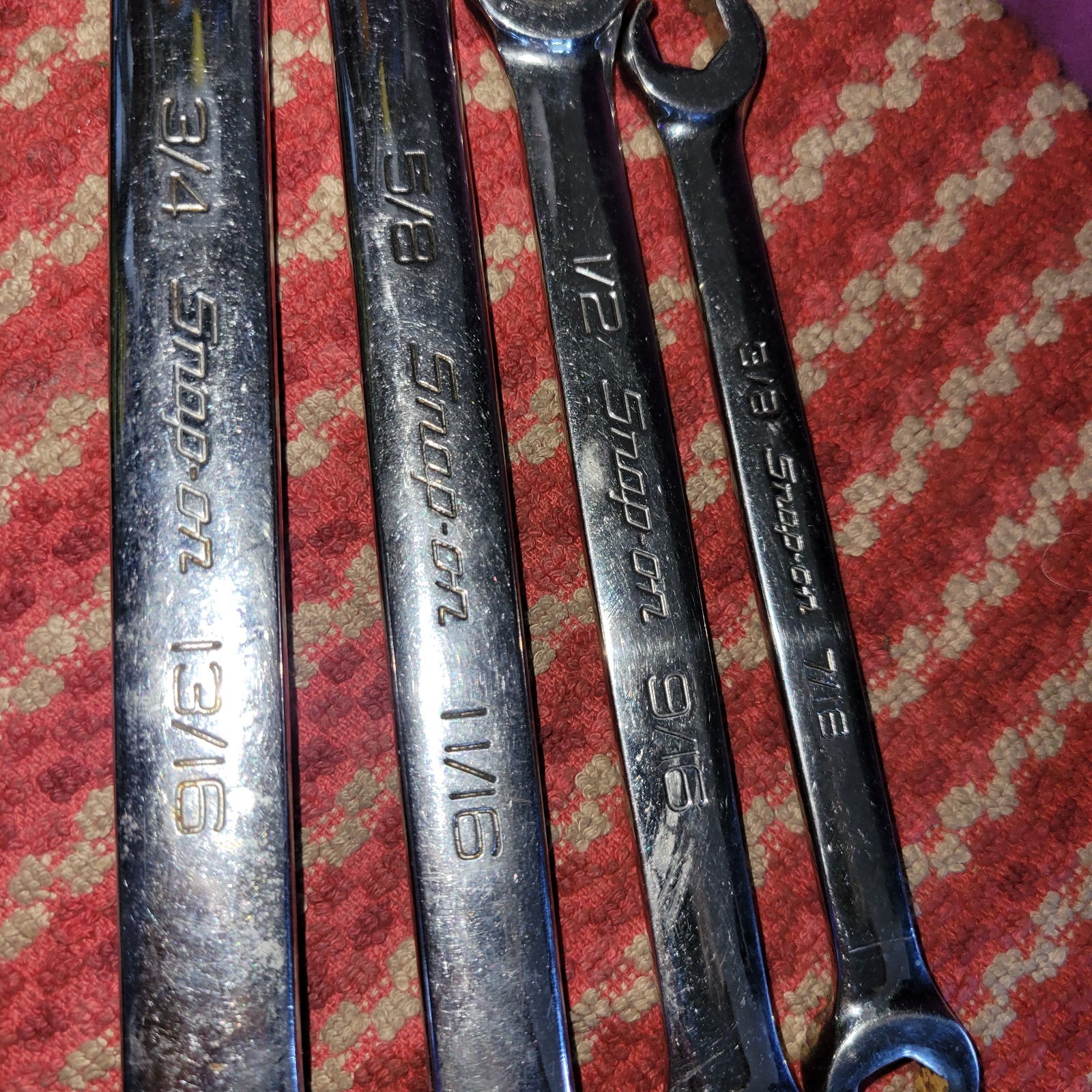 Lot (4) Snap-on Tools Tubing Wrenches 3/8* 7/16* 1/2* 9/16* 5/8* 11/16* 3/4 NICE