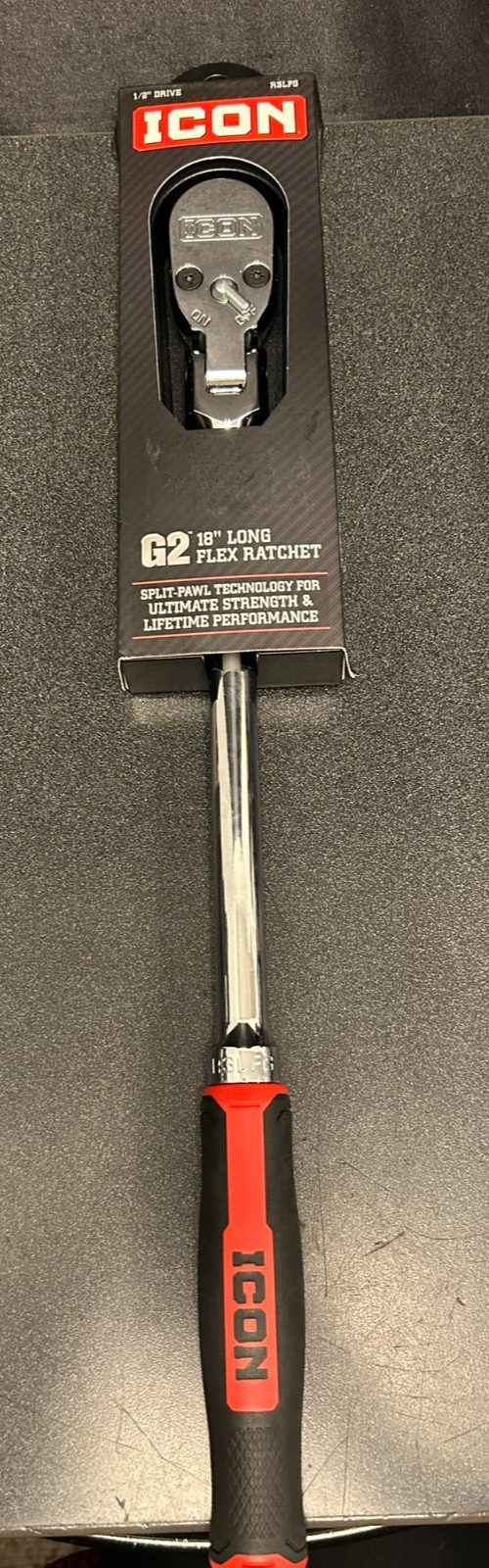 New ICON G2 Series 1/2″ Drive R3LFG FLEX Ratchet Long Handle 18 Inch Long 70422