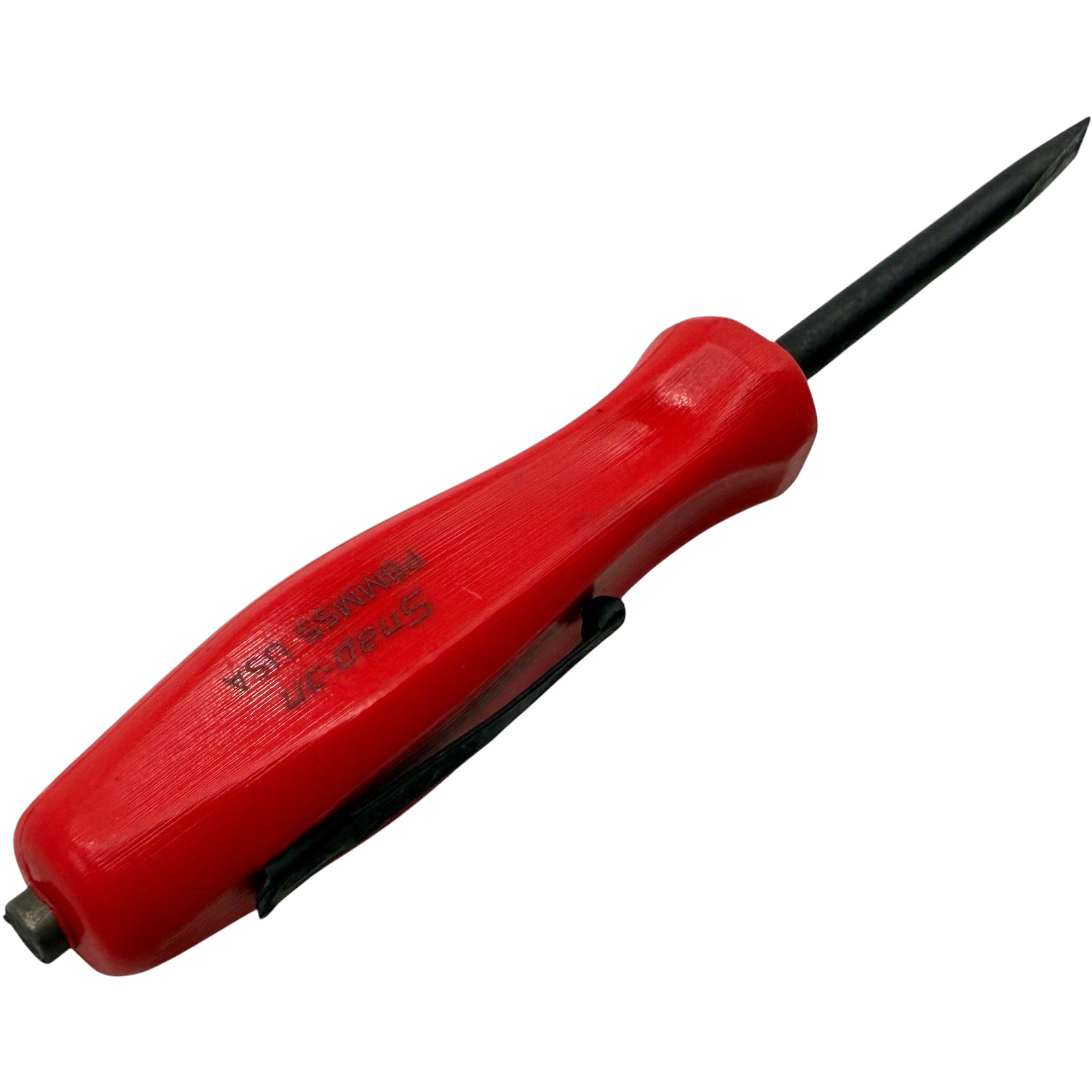 Snap On Tools Mini Magnetic Pocket Pry Bar Red 5 inch Straight Blade