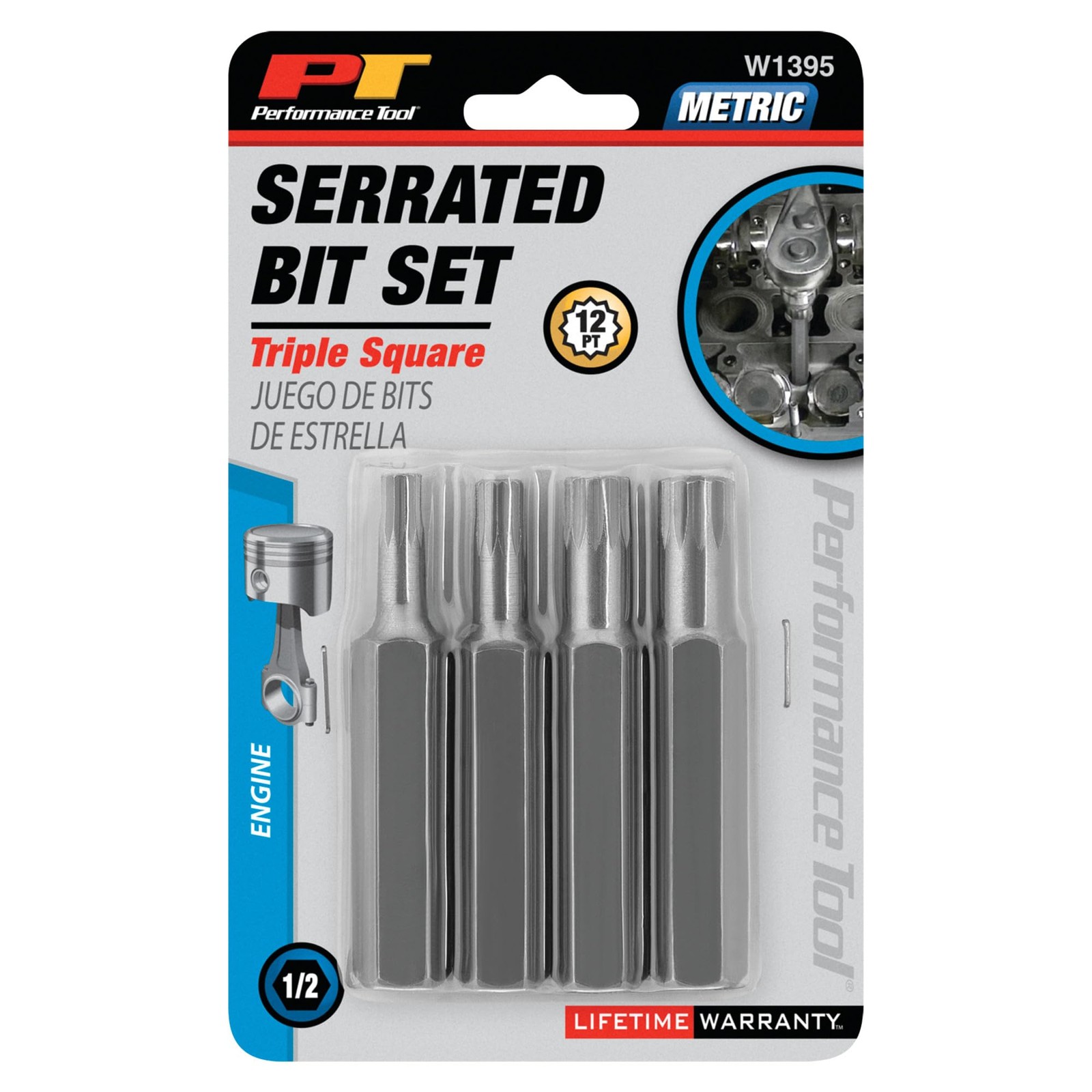 Performance Tool W1395 Heat-Treated Alloy Steel 1/2-Inch Hex Drive Socket Set, M