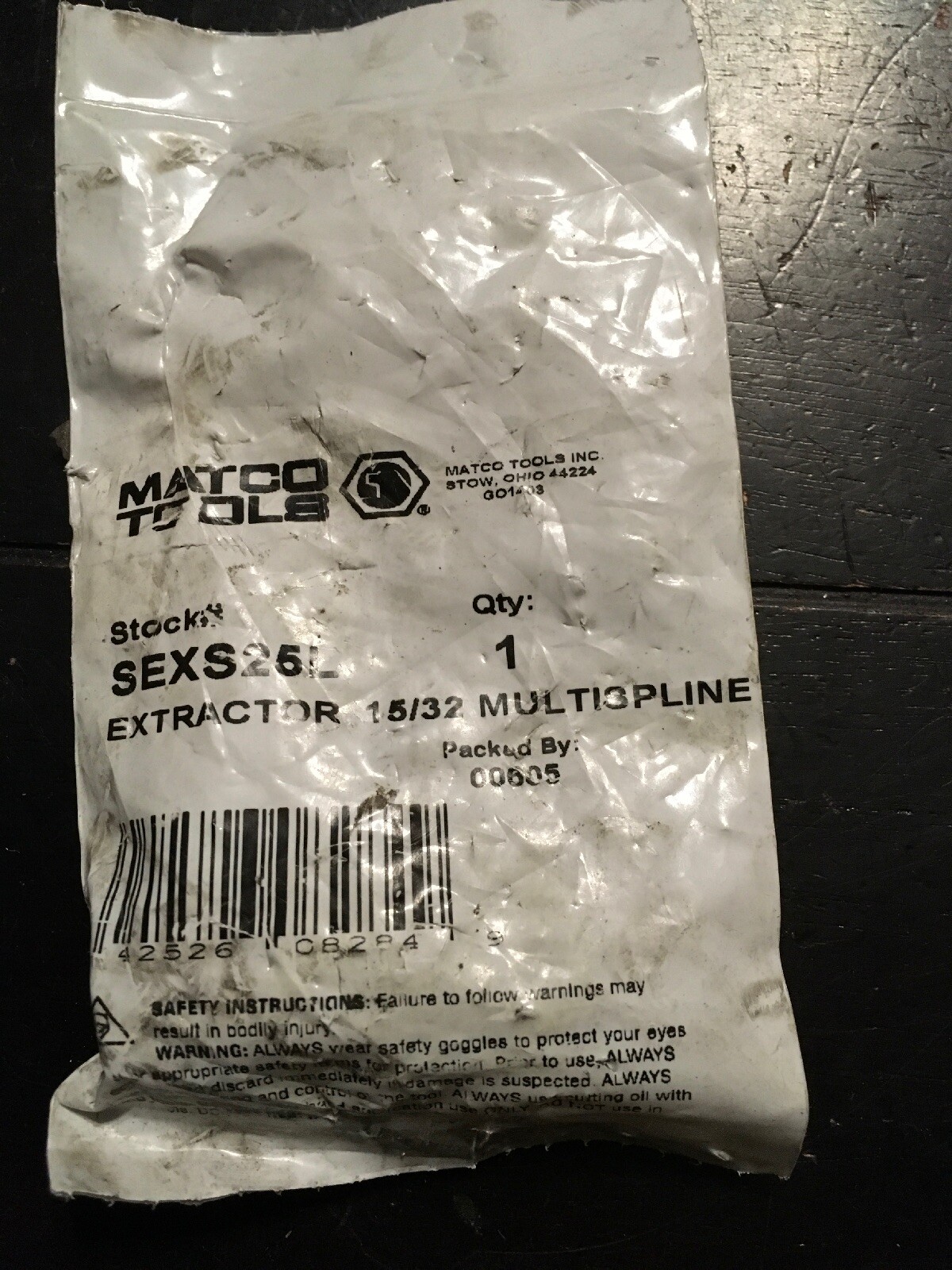 MATCO SEXS25L EXTRACTOR 15/32 MULTISPLINE