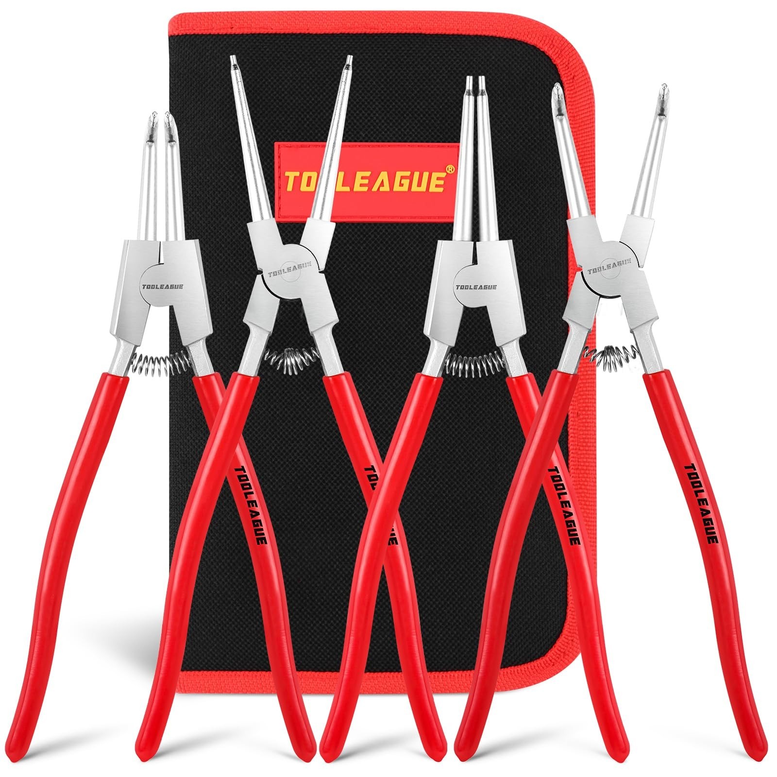 4 Pcs Snap Ring Pliers Set – Heavy Duty 13″ Circlip & Retaining Ring Tools